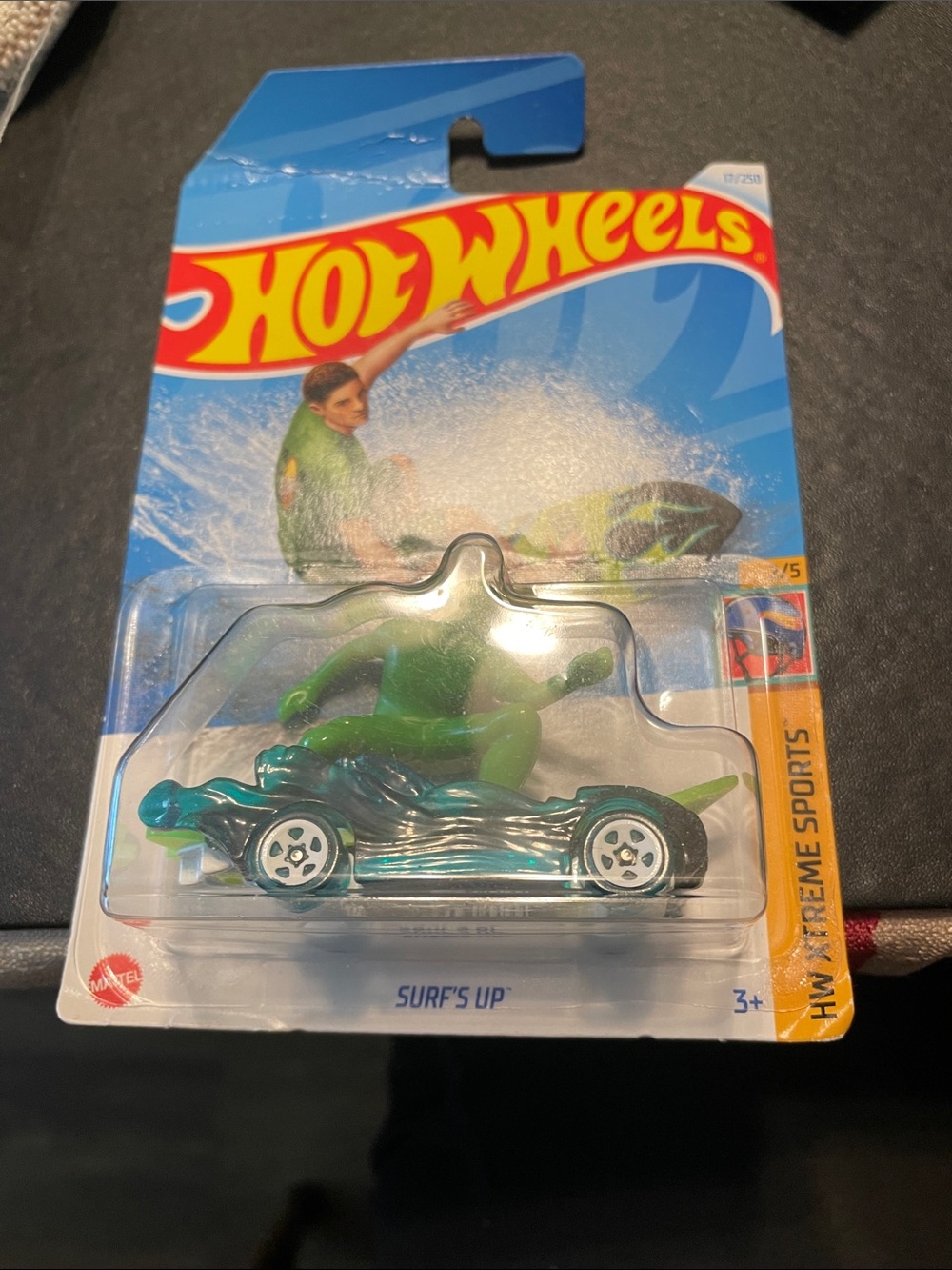 Mattel Hot Wheels teal and green Surf's Up die-cast car